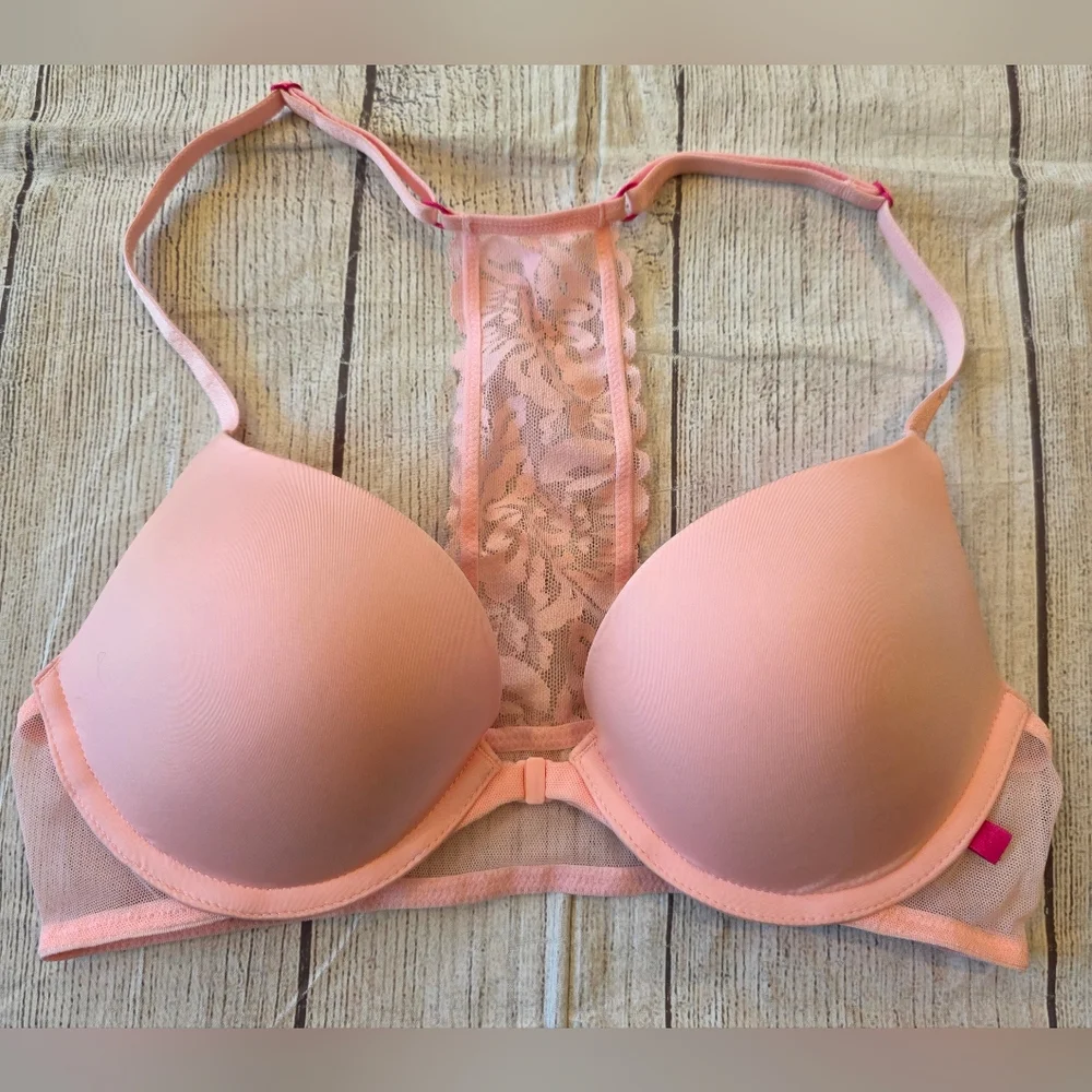 Victoria's Secret Size 34B Pink Front Close Push Up Bra. In great Pre-owned cond - Picture 1 of 6